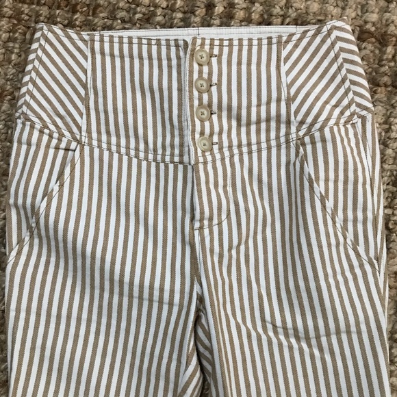 Free People Frankie High Waist Skinny Striped Pants 2 - Picture 6 of 8